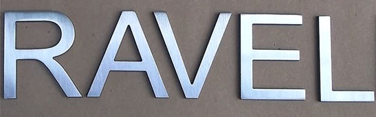 Letras de acero inoxidable para fachada